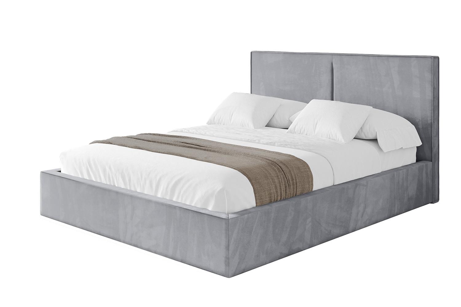 POLSTERBETT mit Bettkasten und Lattenrost, Boxbett ohne Matratze - VANTO 180x200 Hellgrau - Hellgrau, Holzwerkstoff/Textil (180/200cm) - ALTDECOR