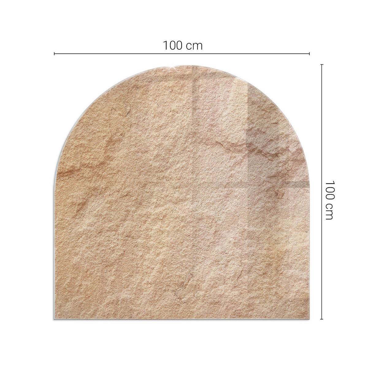 GLASPLATTE für Kamin 100x100 cm - Beige, Glas (100/100/0.4cm) - TULUP
