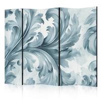 PARAVENT 5-tlg 225x172 cm Barocke Ornamente - Blau, Holz/Textil (225/172/3cm) - Muralo
