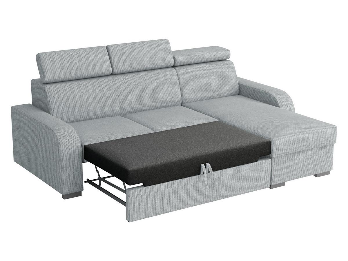ECKSOFA Oslo 2rLC - Hellbraun/Silberfarben, Holz/Textil (235/170cm) - MIRJAN24