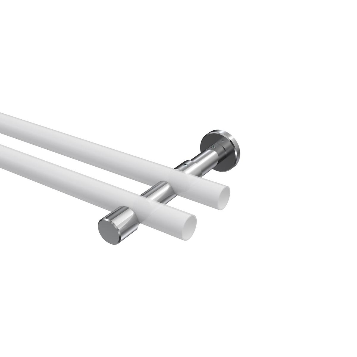 TRÄGER FÜR GARDINENSTANGEN 20 mm Ø, Prestige 2-läufig, Chrom - Chromfarben, Metall (16.2/4/4cm) - INTERDECO