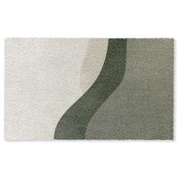 FUSSMATTE Japandi - Grün - Abstrakt - Modern Schmutzfänger 150x90 cm - Olivgrün, Kunststoff (150/0.4cm) - MuchoWow