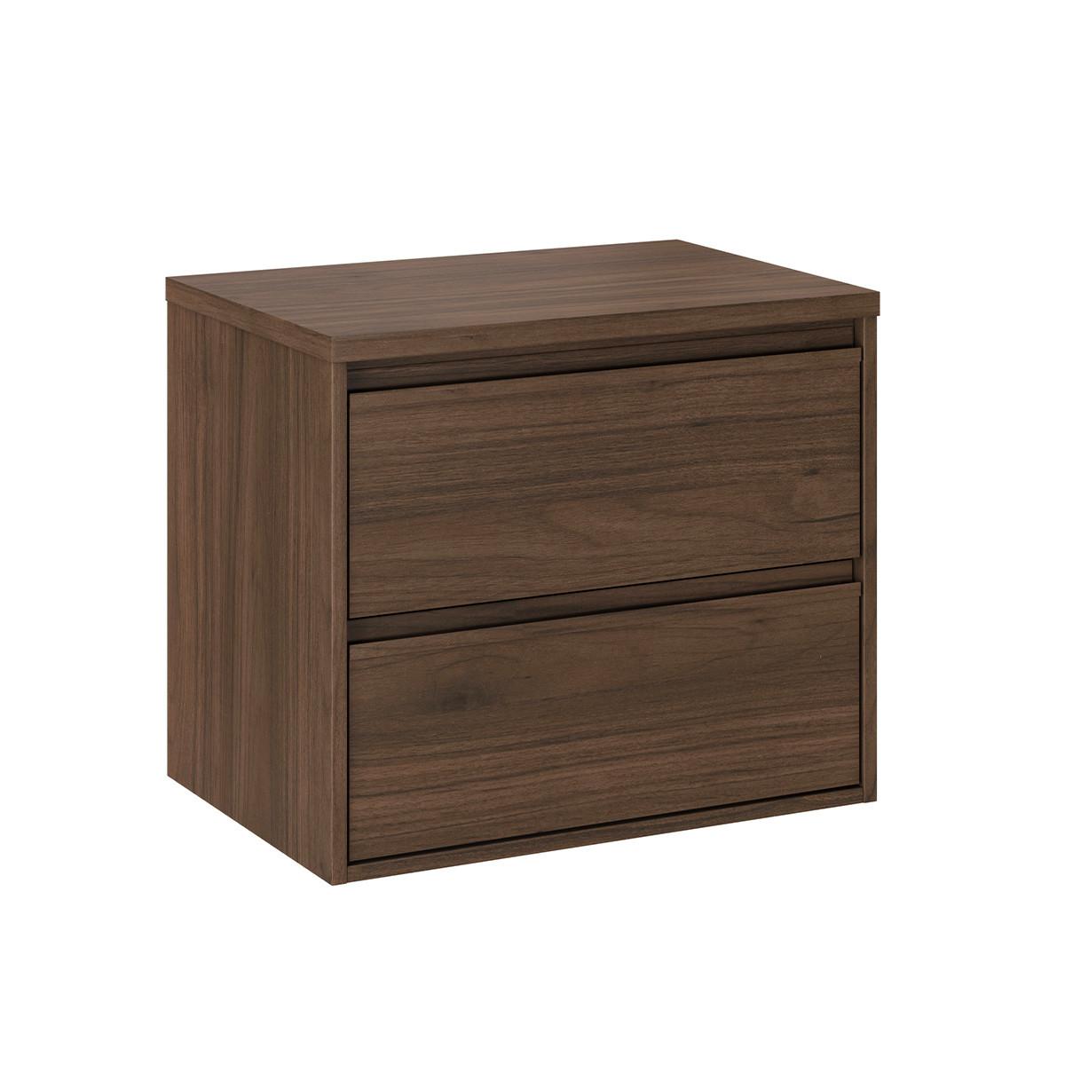 BADMÖBEL 60cm Edmé 2er-Set Holz - Braun, Holzwerkstoff (60/52.2/46cm) - Petits-meubles