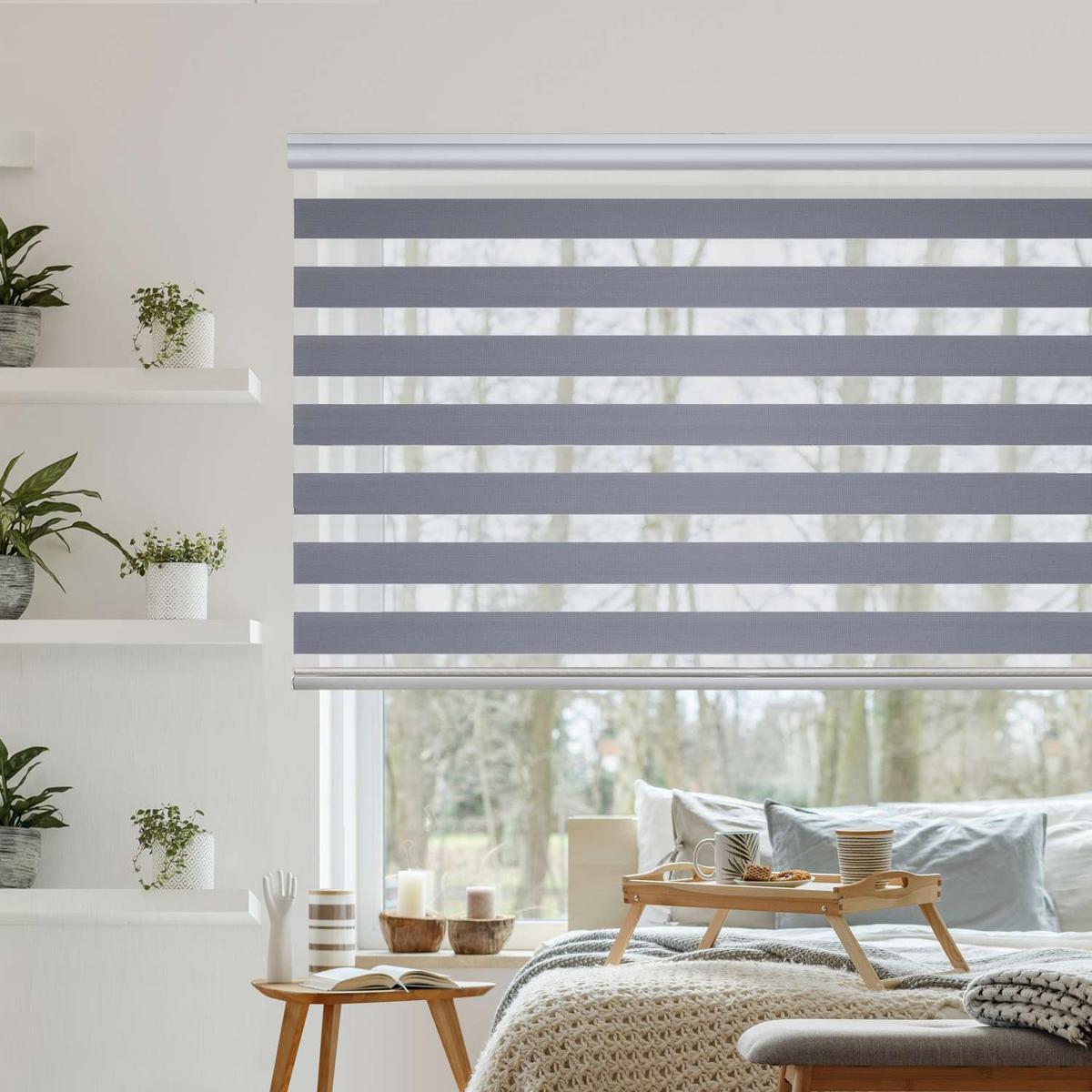 DOPPELROLLO Silber 160x250 cm - Silberfarben, Kunststoff (160/250cm) - STORESDECO