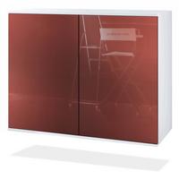 KOMMODE Skadu Bordeaux Hochglanz - Bordeaux, Holzwerkstoff (92.5/73.5/35cm) - Vladon