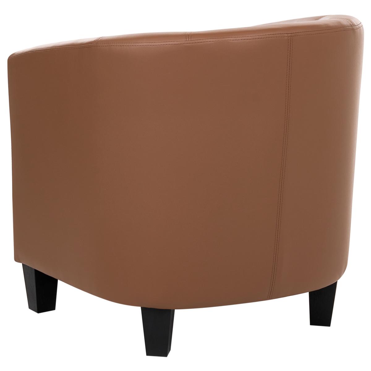 SESSEL Kunstleder Braun Borwick - Braun, Kunststoff (68/61/58cm) - Beliani