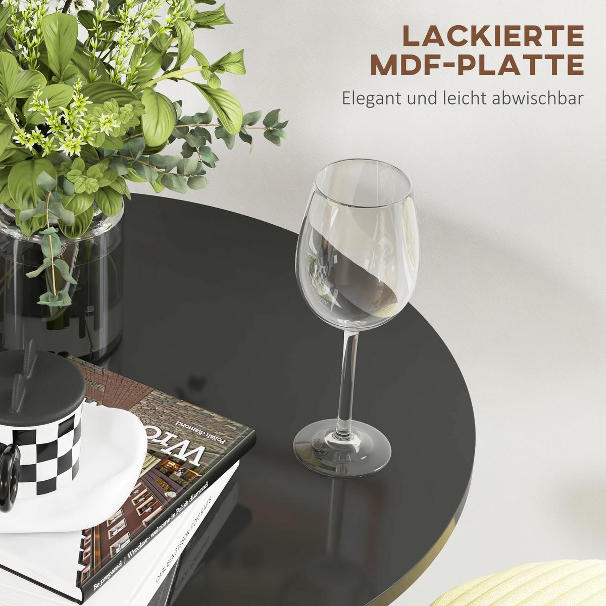 BARTISCH Stehtisch Esstisch Runder Tresentisch für Wohnzimmer, Ø60 x 102 cm - Schwarz, Kunststoff (60/60/102cm) - HOMCOM