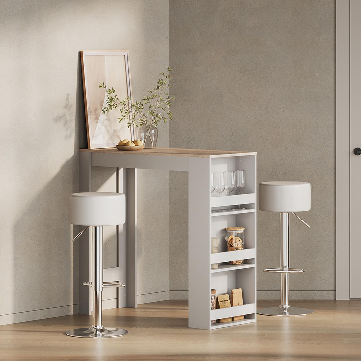 BARTISCH Regusa Weiß/Sonoma 45 x 110 cm - Weiß/Sonoma Eiche, Holzwerkstoff (110/45/106cm) - Livinity®