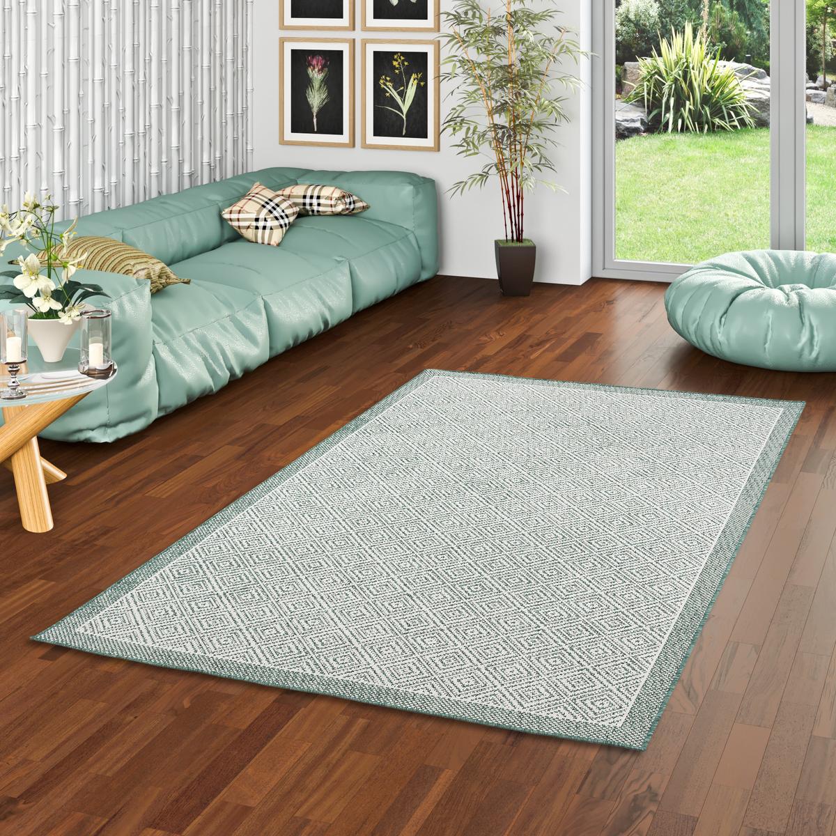 IN & OUTDOOR TEPPICH HAMPTON MELIERT - Grün, Textil (80/150cm) - Pergamon