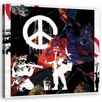 WANDBILD banksy cnd solider - Multicolor, Textil (30/30cm) - Feeby
