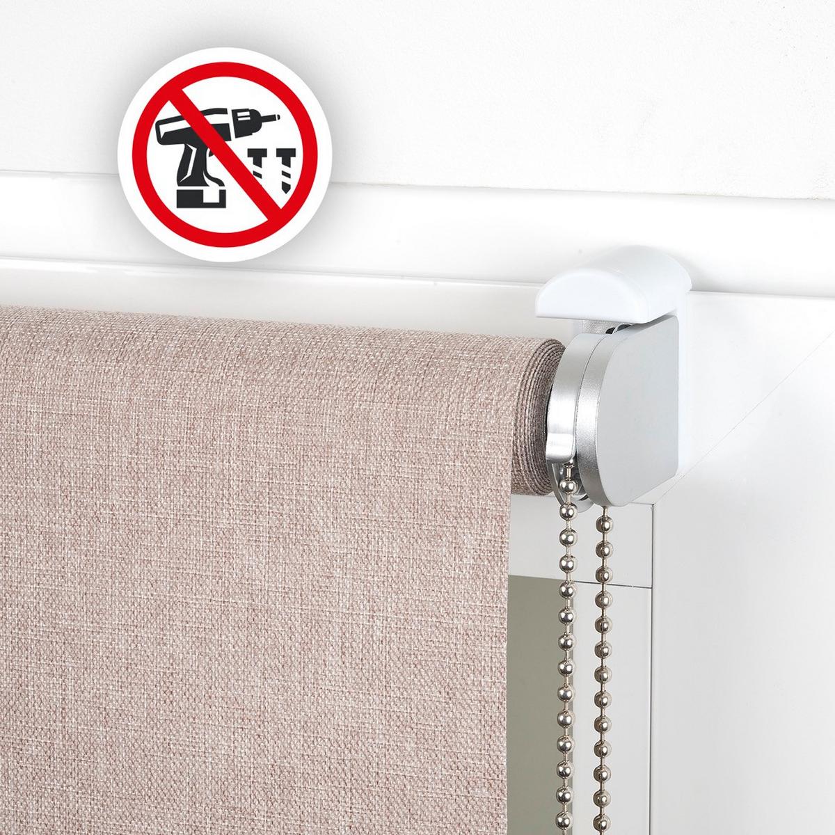 VERDUNKELUNGSROLLO Moon Plus Easyfix Leinen 45x180 - Beige, Kunststoff (45/180/1cm) - STORESDECO