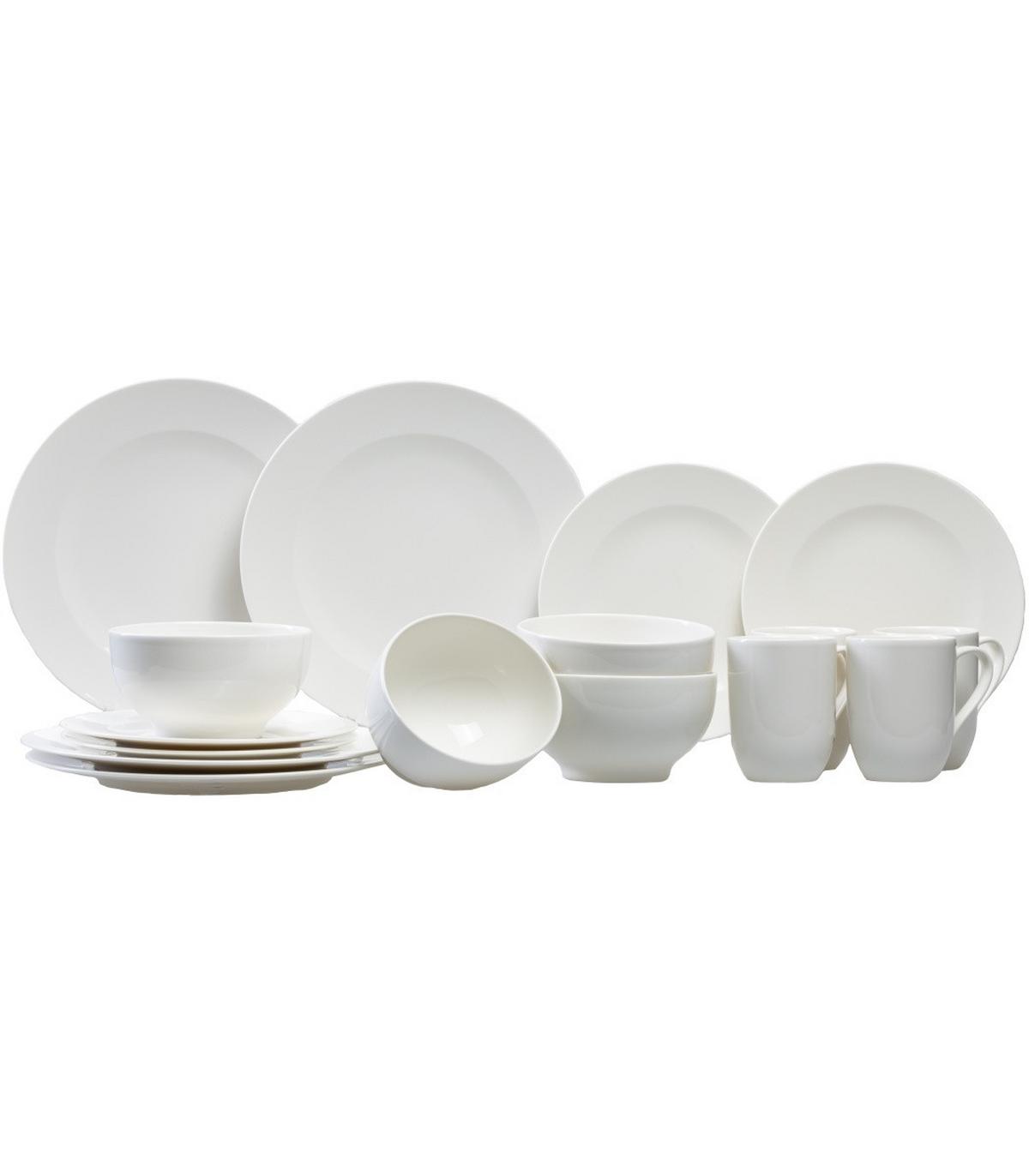 GESCHIRRSERVICE For Me weiß 16-tlg. - Weiß, Keramik (2/2/2cm) - Villeroy & Boch