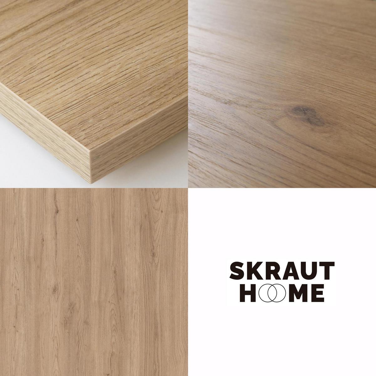 KOMMODE mit Schubladen, Sideboard Schrank, eiche, 114/35/75cm - Eichefarben, Holzwerkstoff (114/75/35cm) - Skraut Home