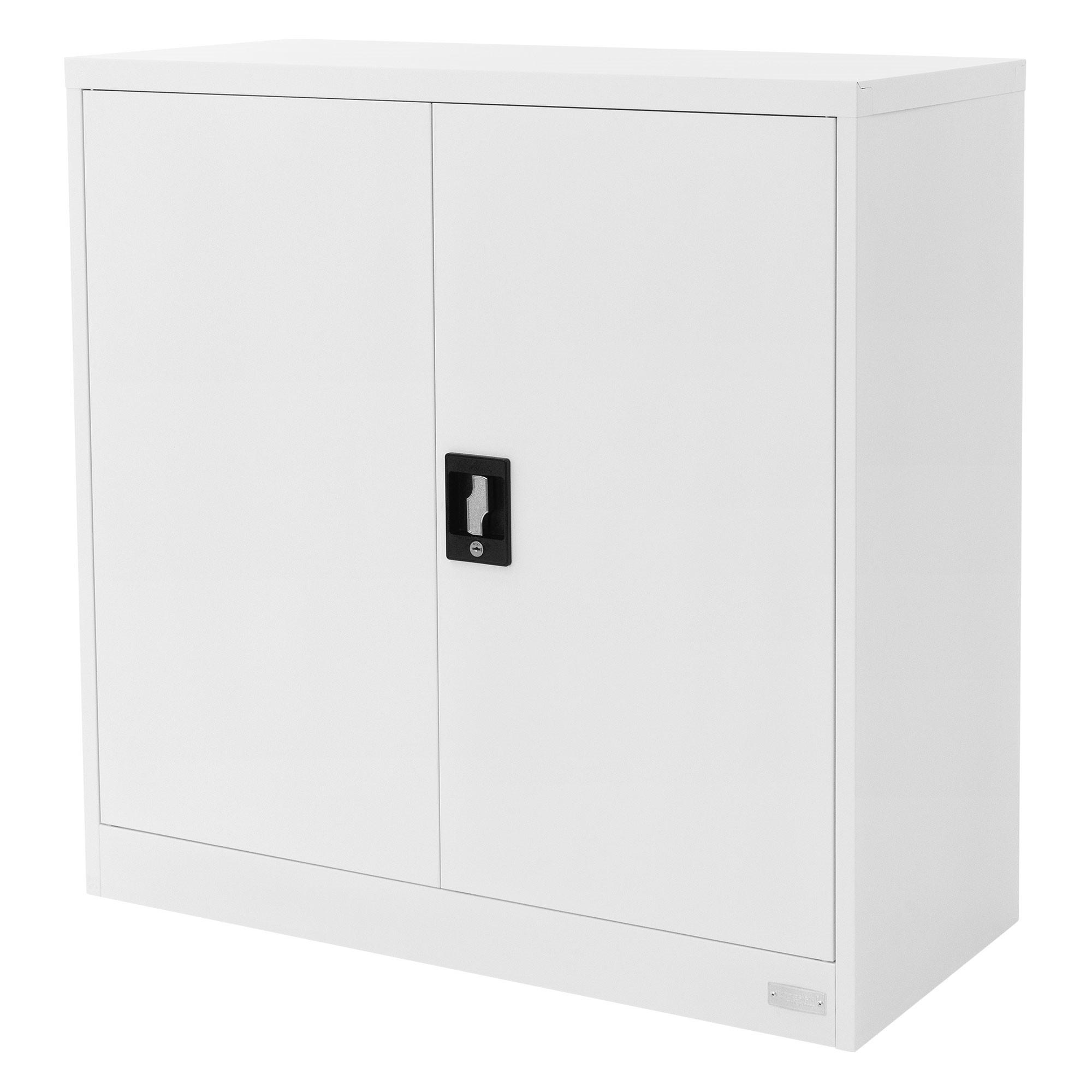 AKTENSCHRANK 90x40x90 cm Weiß aus Stahl - Weiß, Metall (40/90/90cm) - ML-DESIGN