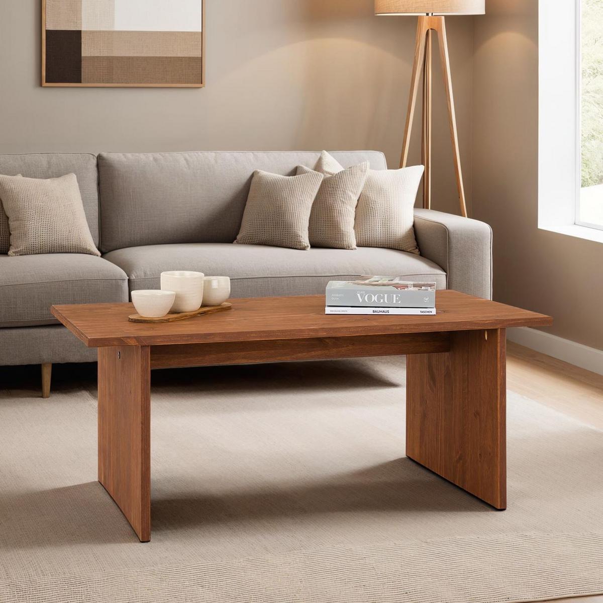 COUCHTISCH SALTO - Dunkelbraun, Holz (60/110/45cm) - IDIMEX