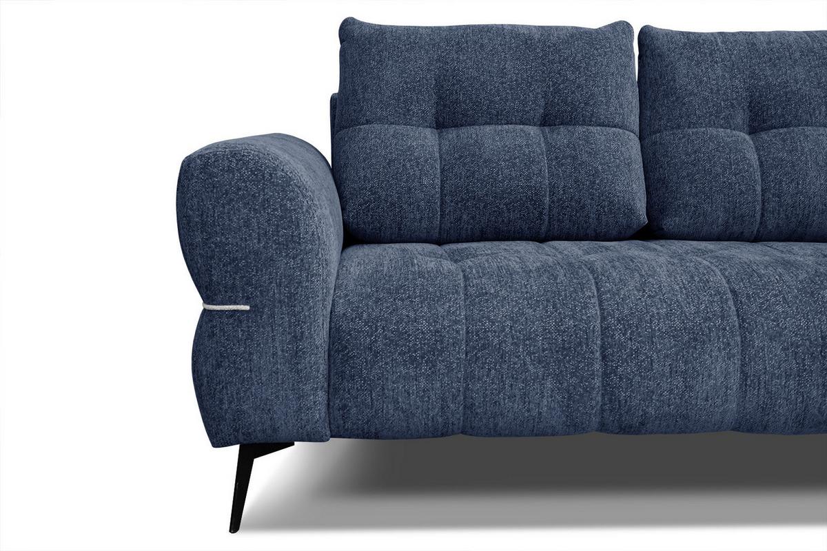 SOFA SALVINI 2,5-Sitzer, dunkelblau - Schwarz/Dunkelblau, Holzwerkstoff/Textil (176/88/99cm) - Wozimo