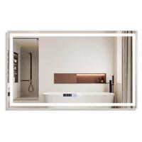 BADEZIMMERSPIEGEL Erfurt mit LED-Leuchte 100/60/2.5 cm - Weiß, Glas (60/2.5/100cm) - Nettlife