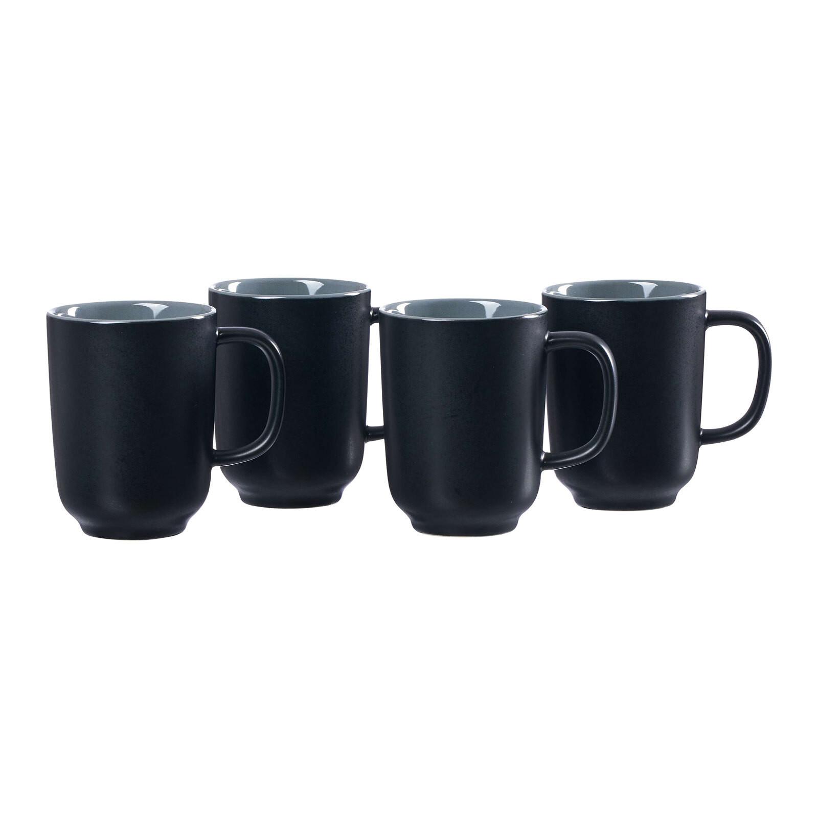 KAFFEEBECHER Jasper Schwarz 285 ml 4er Set - Schwarz, Keramik (0.285L) - Ritzenhoff Breker
