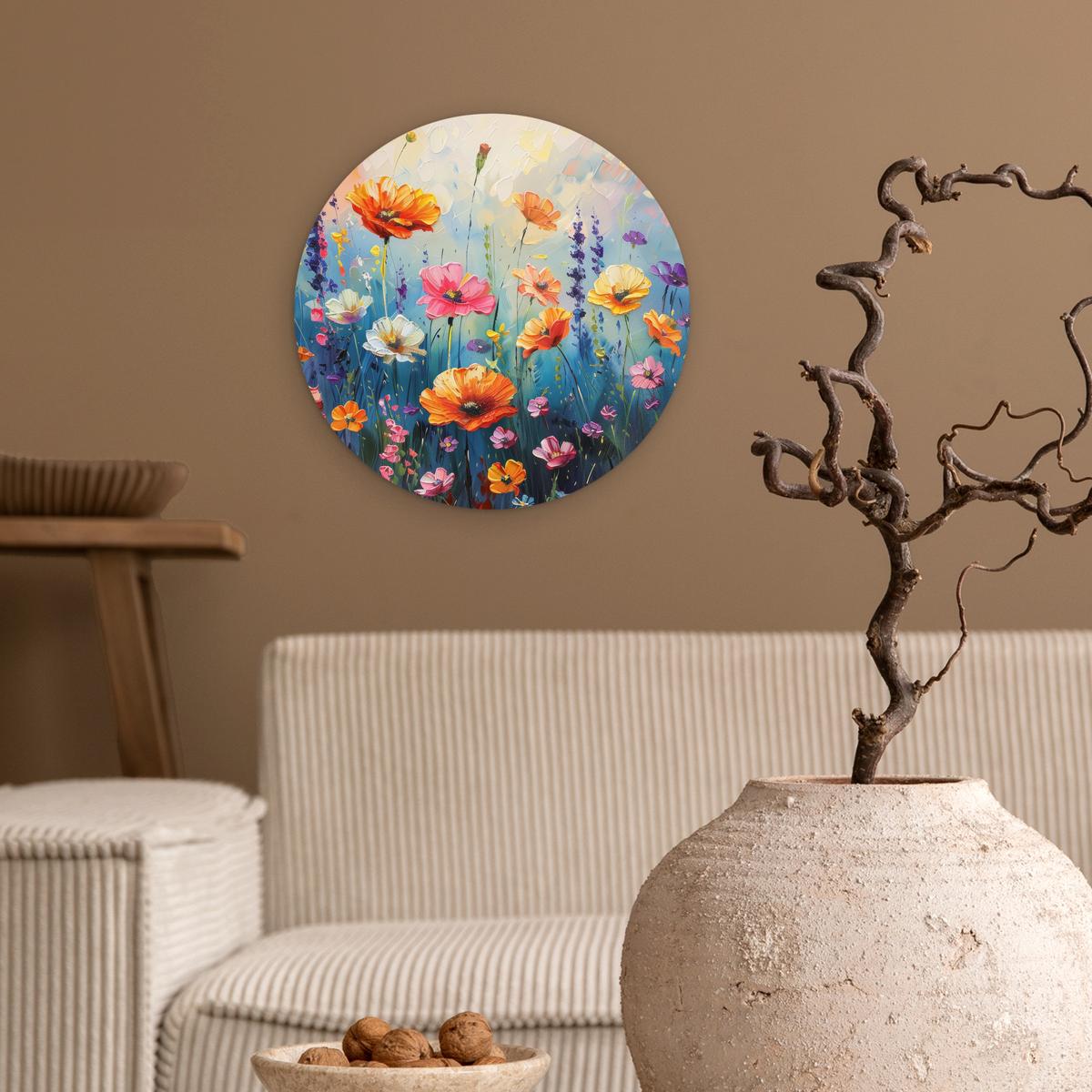 WANDBILD Blumen - Natur - Aquarell - Kunst Deko Wohnzimmer 30x30 cm - Multicolor, Kunststoff (30/30cm) - MuchoWow