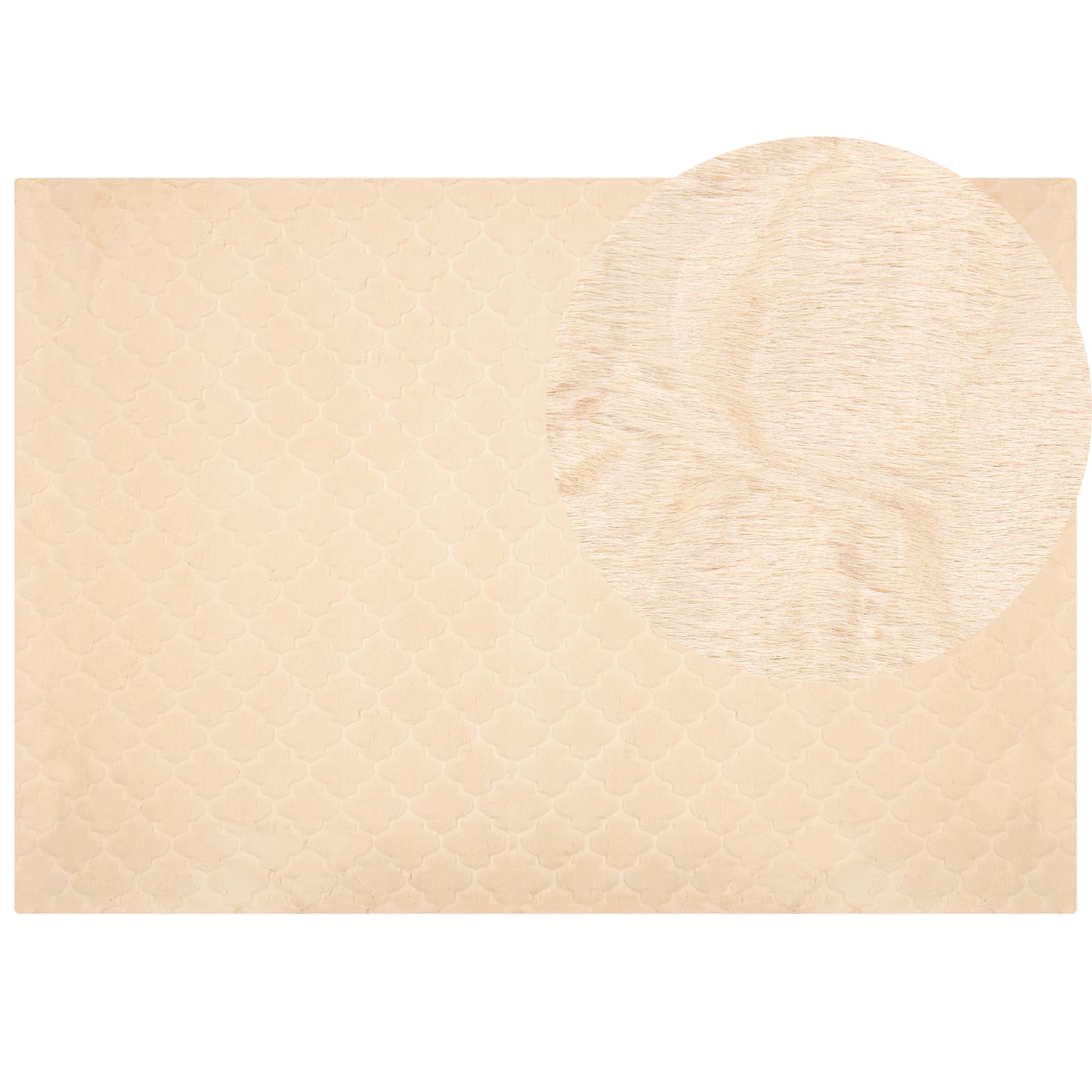 SHAGGY-KUNSTFELLTEPPICH Gharo 230/160 cm - Beige, Kunststoff (160/230cm) - Beliani