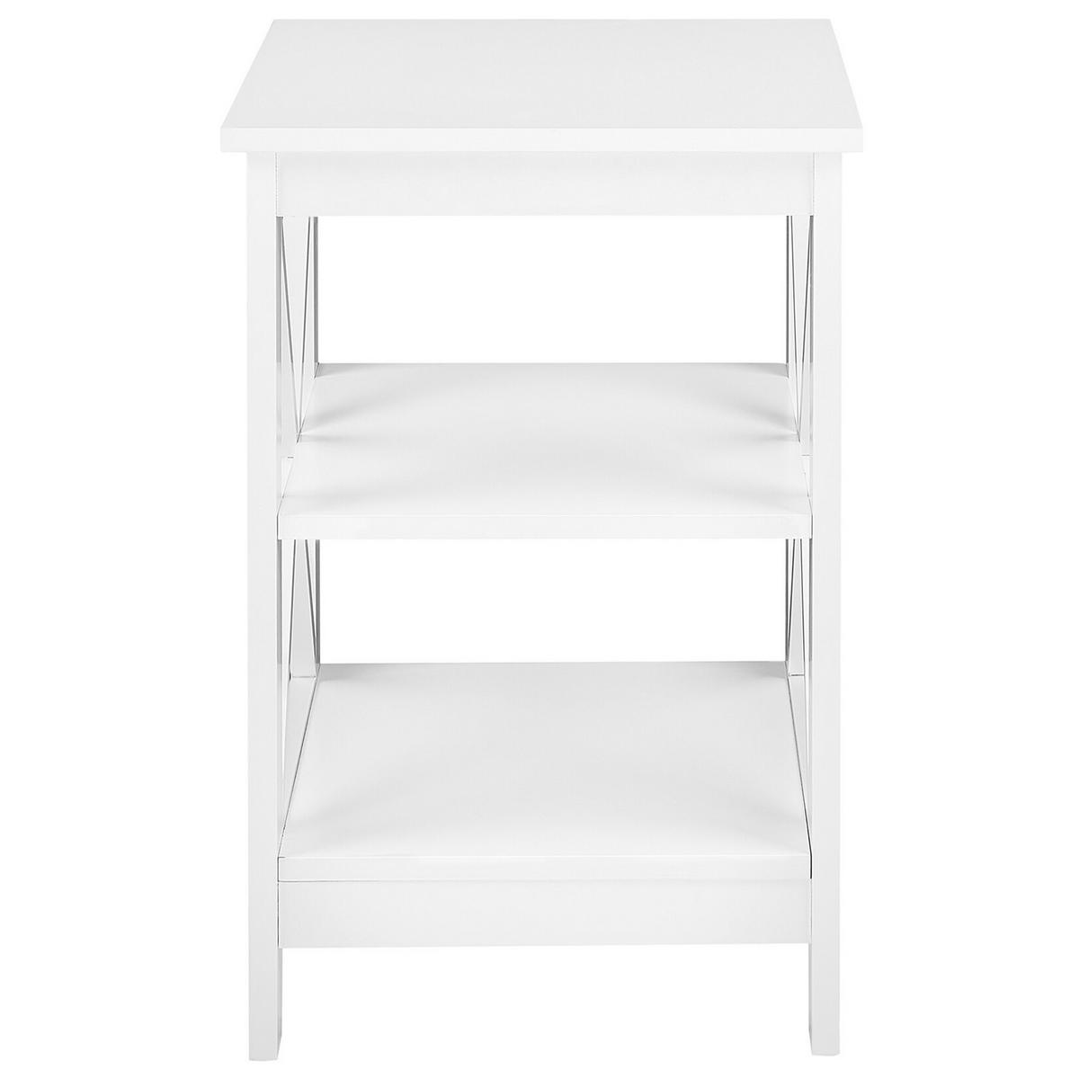 BEISTELLTISCH weiß quadratisch 40/40 cm Foster - Weiß, Holzwerkstoff (40/40/60cm) - Beliani