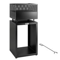 FEUERSCHALE Metall Schwarz - Schwarz, Metall (39/87/39cm) - Outsunny