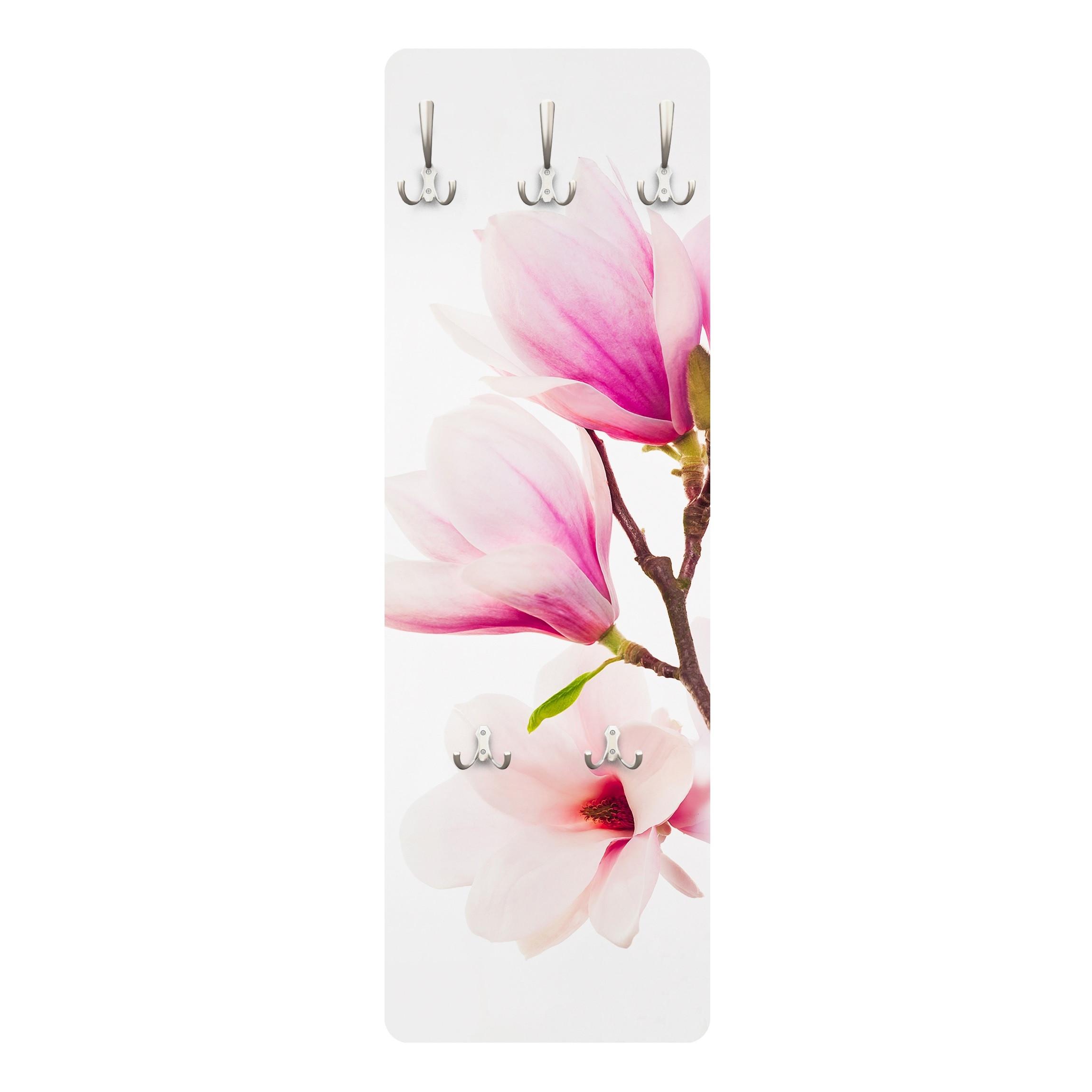 WANDGARDEROBE - Zarter Magnolienzweig 34/105 cm - Rosa, Holzwerkstoff (34/105/1.6cm) - Bilderwelten