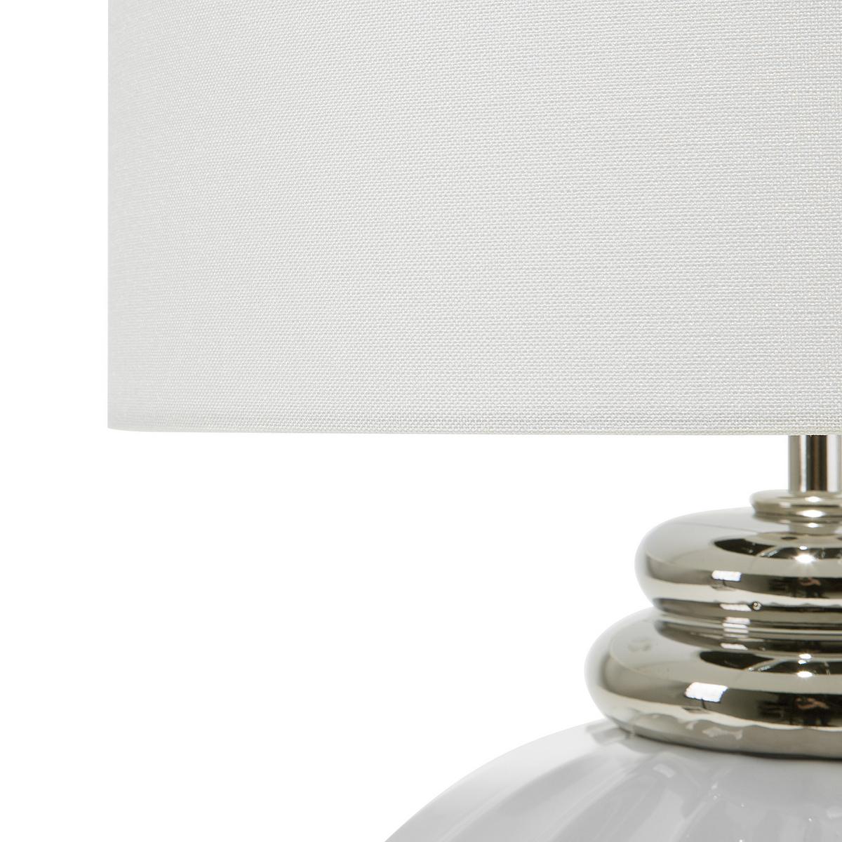 TISCHLAMPE Neris 33/33/45 cm - Silberfarben, Keramik (33/33/45cm) - Beliani