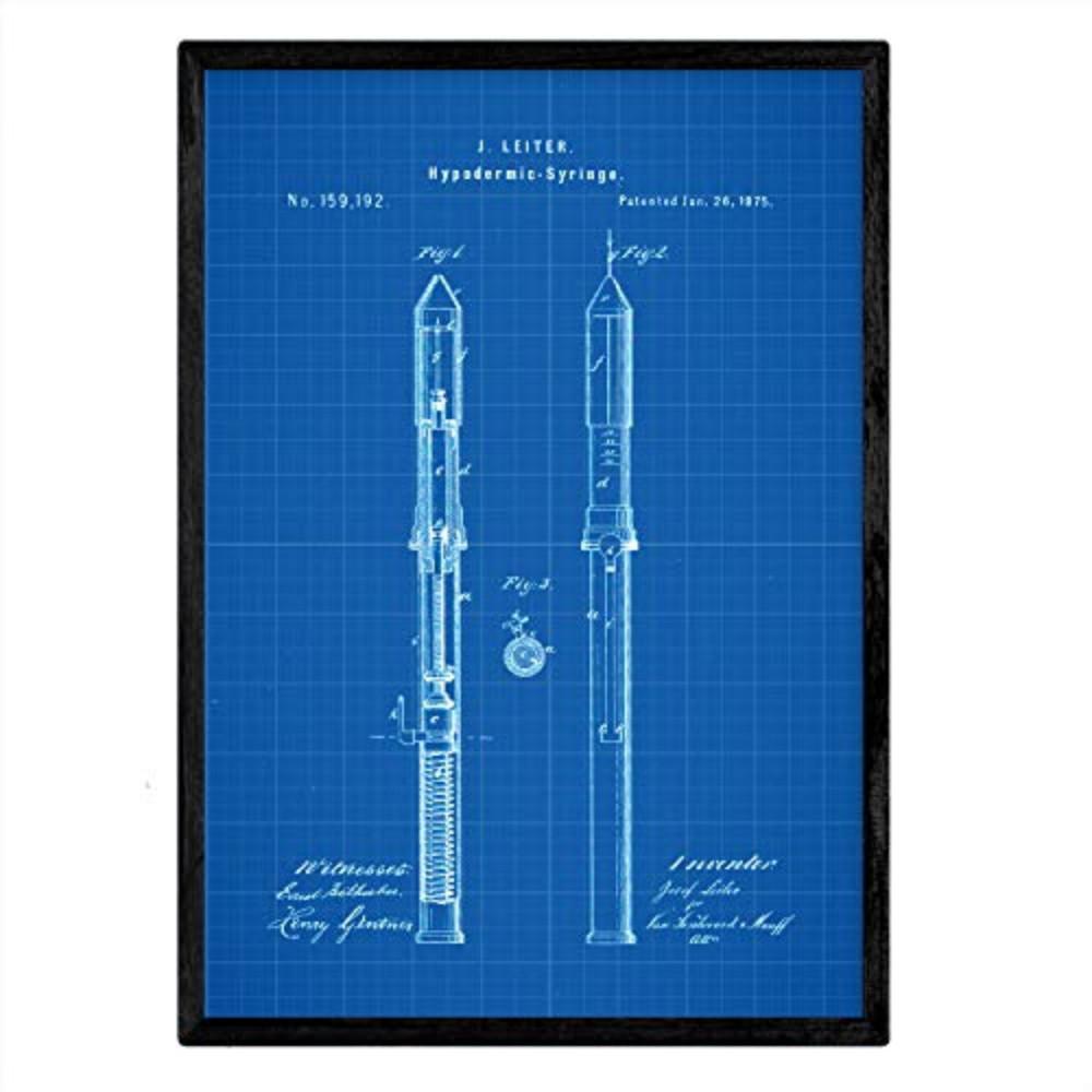 POSTER Spritze Patent A3 Rahmenlos - Klar, Papier (29.7/5/42cm) - Nacnic