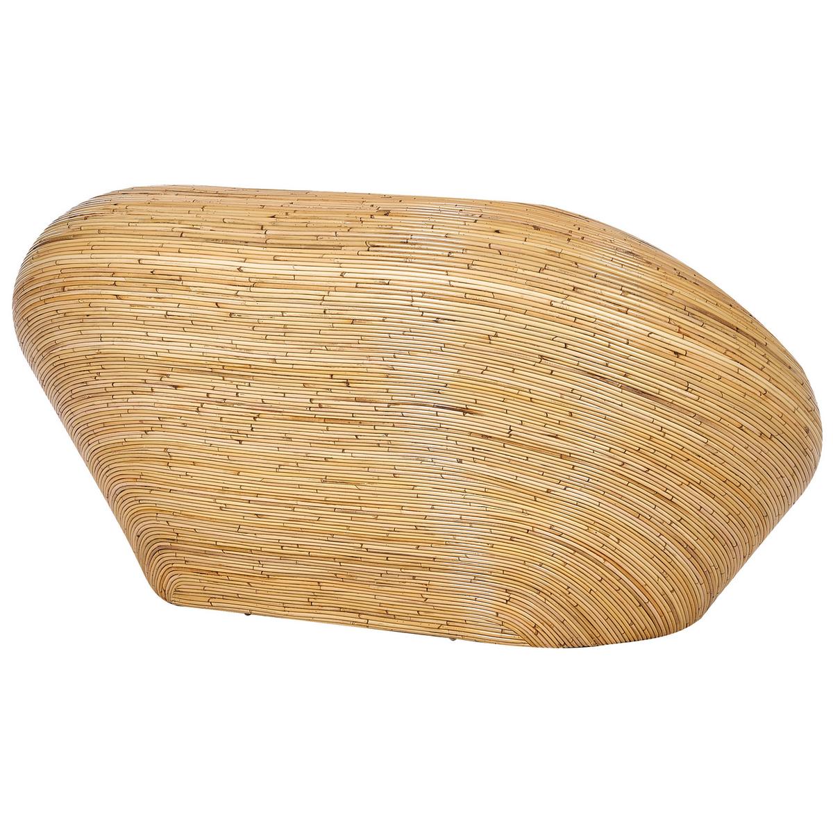 GARTENSOFA 2-Sitzer Naturfarben Maiori - Beige/Naturfarben, Naturmaterialien (180/88/110cm) - Beliani