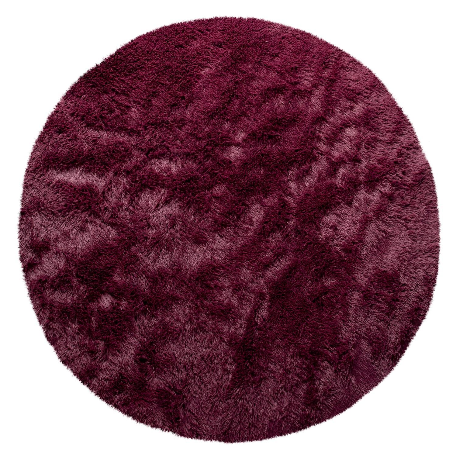 HOCHFLORTEPPICH, einfarbig, aus Polyester, Lila, Ø 160 cm - Lila, Textil (160/160cm) - KADIMA DESIGN
