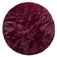 HOCHFLORTEPPICH, einfarbig, aus Polyester, Lila, Ø 160 cm - Lila, Textil (160/160cm) - KADIMA DESIGN