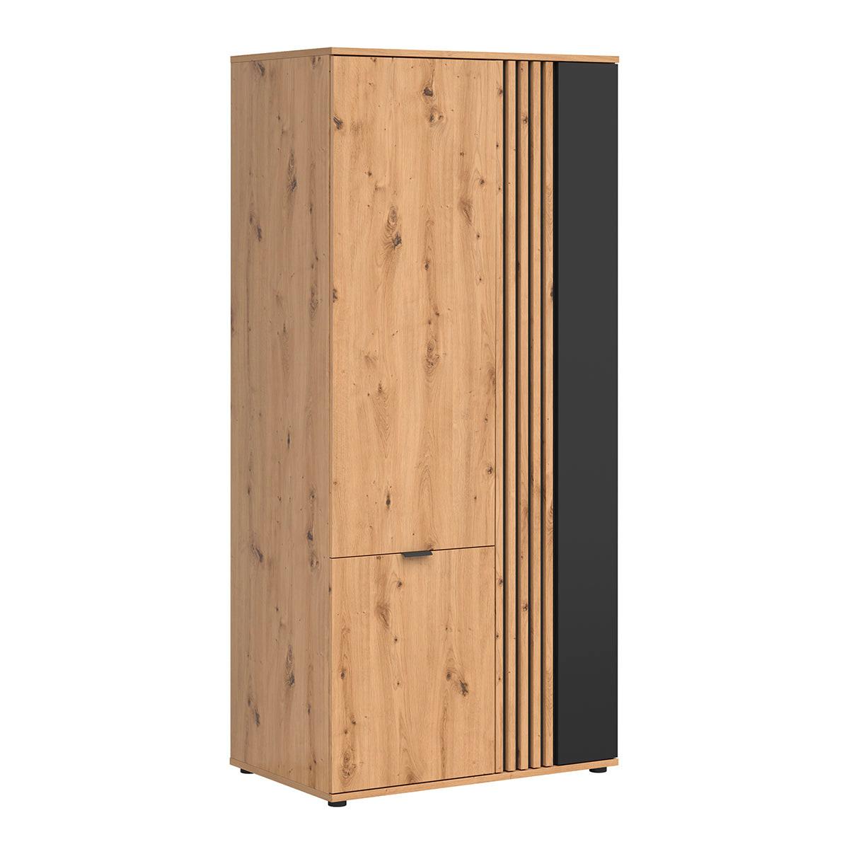 SCHRANK 3 Türen Ezra Holz - Braun, Holzwerkstoff (90/195/56cm) - Petits-meubles