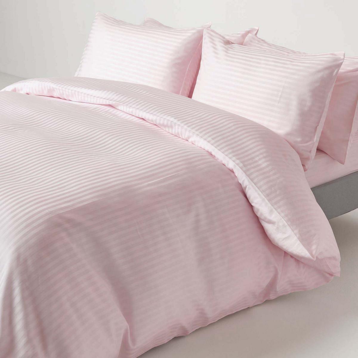 DAMAST-BETTLAKEN ohne Gummizug, 100% Ägyptische Baumwolle - Flieder, Textil (180/290cm) - Homescapes