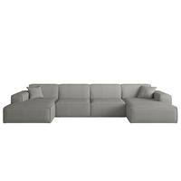 WOHNLANDSCHAFT Celes Premium In Scala - Grau, Holzwerkstoff/Textil (379/73/165cm) - Fun Möbel