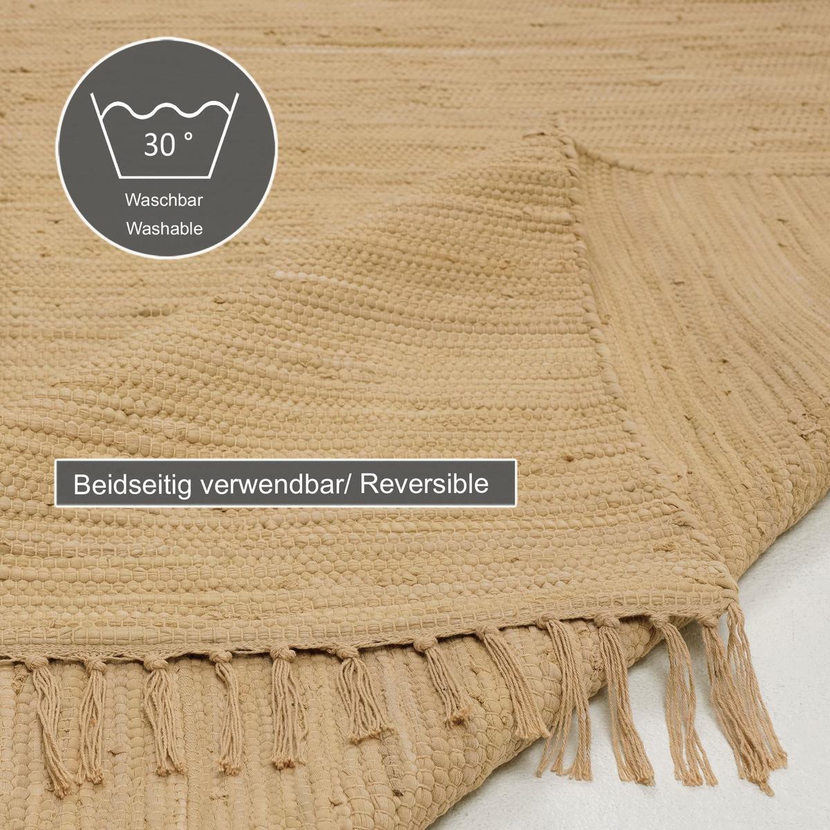 FLECKERLTEPPICH Chindi 60x120 cm - Naturfarben, Textil (60/120cm) - Rug and Roll