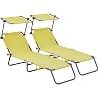 SONNENLIEGE lazy Gelb - Gelb, Metall (54/73/180cm) - Habitat Garten