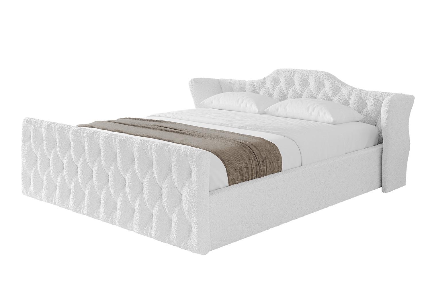 POLSTERBETT mit Bettkasten, Fußteil und Lattenrost, Boxbett ohne Matratze - ZORAN-Z-V1 120x200 Weiß - Weiß, Holzwerkstoff/Textil (120/200cm) - ALTDECOR