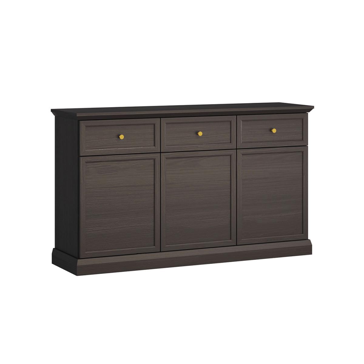 SIDEBOARD Toja Anthrazitfarbenes Holz - Braun, Holzwerkstoff (145.7/86/39.5cm) - Petits-meubles