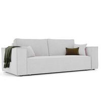 SOFA 3-Sitzer mit Schlaffunktion und Bettkasten, Creme - Beige/Creme, Holzwerkstoff/Textil (240/84/105cm) - Idohome