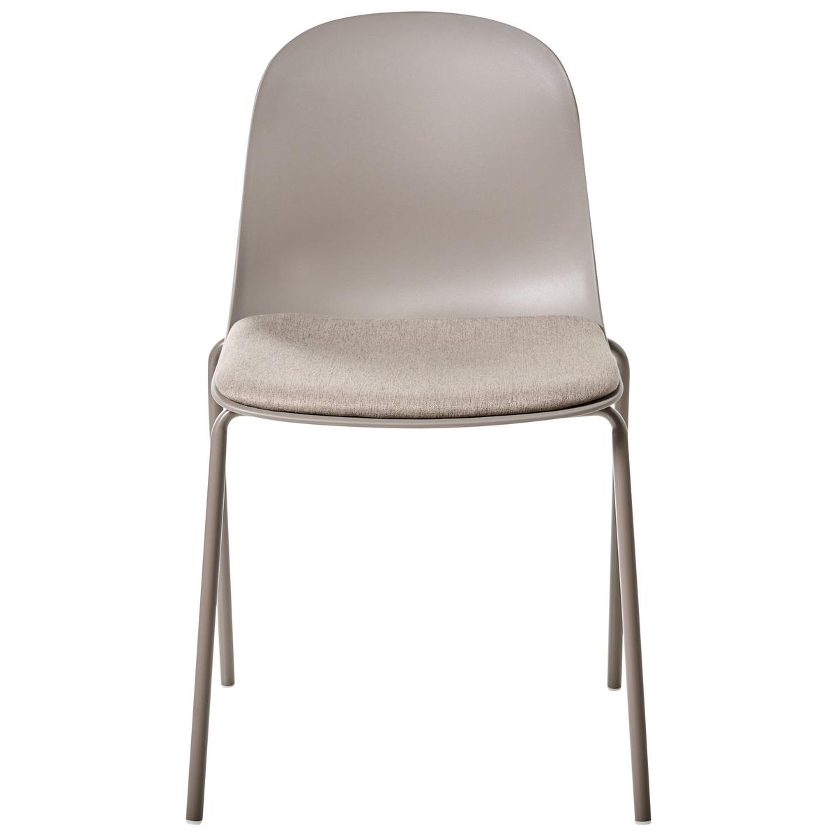KONFERENZSTUHL 2er-Set Taupe Dorr - Taupe, Kunststoff (50/85/54cm) - Beliani
