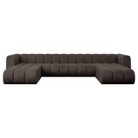 WOHNLANDSCHAFT modulares Sofa Joren-U2 - 410x177x70 cm Braun - Braun, Holzwerkstoff/Textil (410/70/177cm) - ALTDECOR