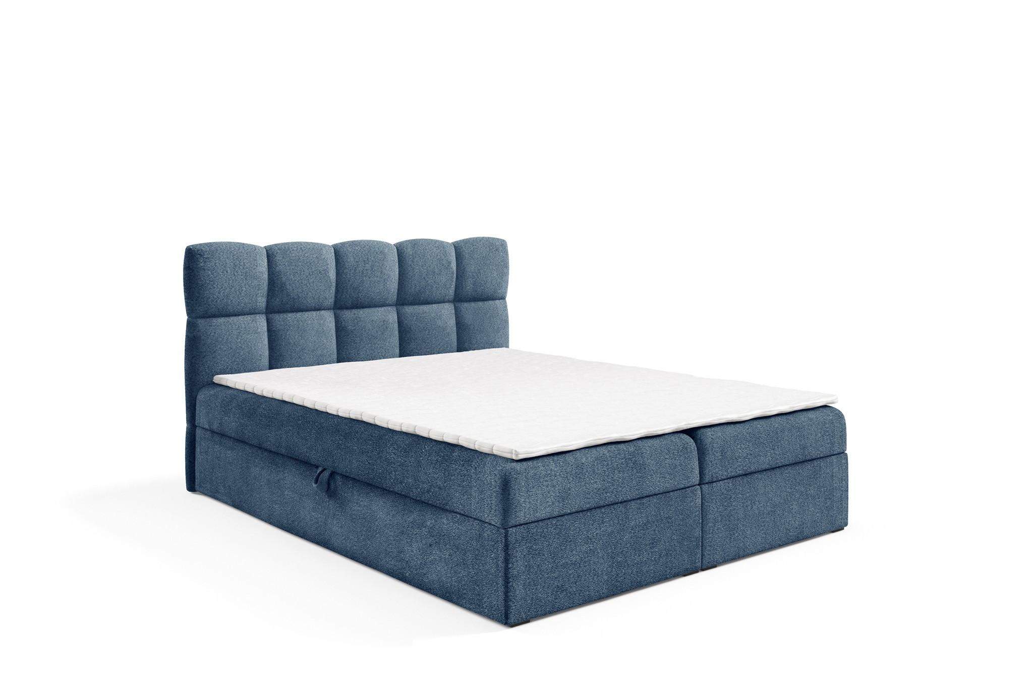 BOXBETT Parozo überlänge - Blau, Holzwerkstoff/Textil (180/220cm) - Fun Möbel