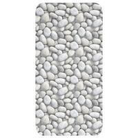 WC-VORLEGER Steine - Grau - Oval Toilettenvorleger 60x120 cm - Hellgrau, Textil (60/1cm) - OnlyWow