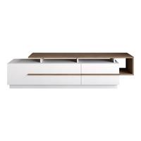 TV-MÖBEL mit 2 Klapptüren 38,9/180/46,4 cm - Weiß, Holzwerkstoff (38.9/46.4/171cm) - Calicosy