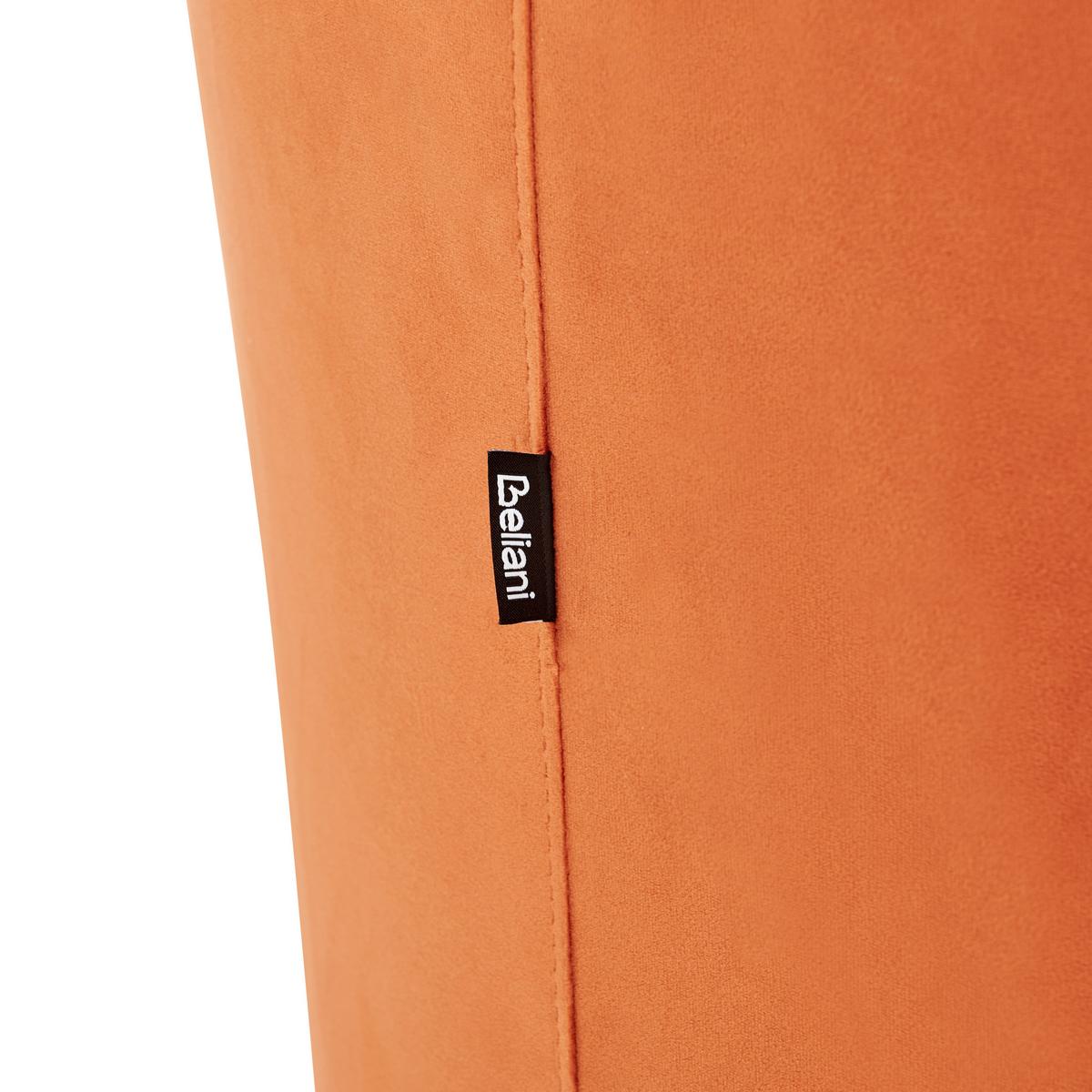 3-SITZER-SOFA Samtstoff Orange Savar - Orange, Textil (183/69/84cm) - Beliani