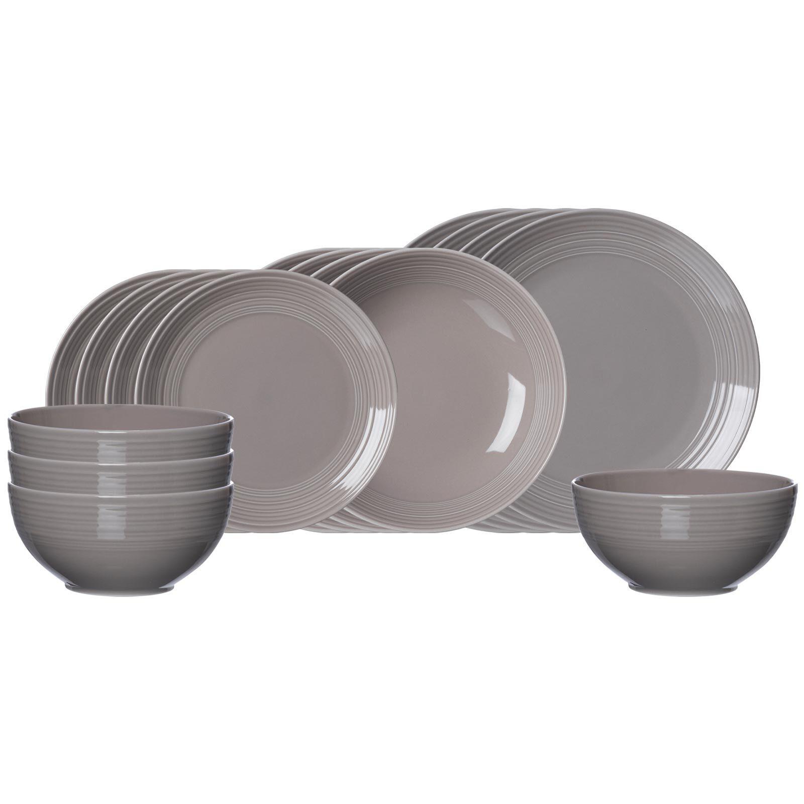 EINSTEIGER-SET Levi Grau 16-tlg. - Grau, Keramik (2/2/2cm) - Ritzenhoff Breker