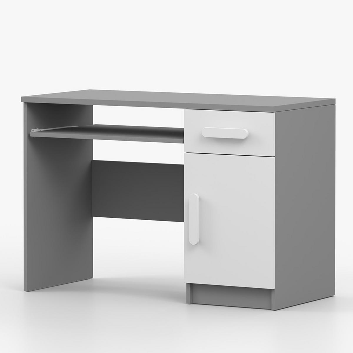 KINDERSCHREIBTISCH Jonas II 08 110 cm, 110/75/50, grau - Grau, Holzwerkstoff (110/75/50cm) - imoebel24