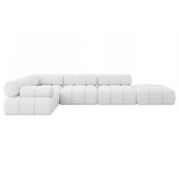 ECKSOFA modulares Sofa Felto-L2 - 380x190x70 cm Weiß Bouclé - Weiß, Holzwerkstoff/Textil (380/190cm) - ALTDECOR