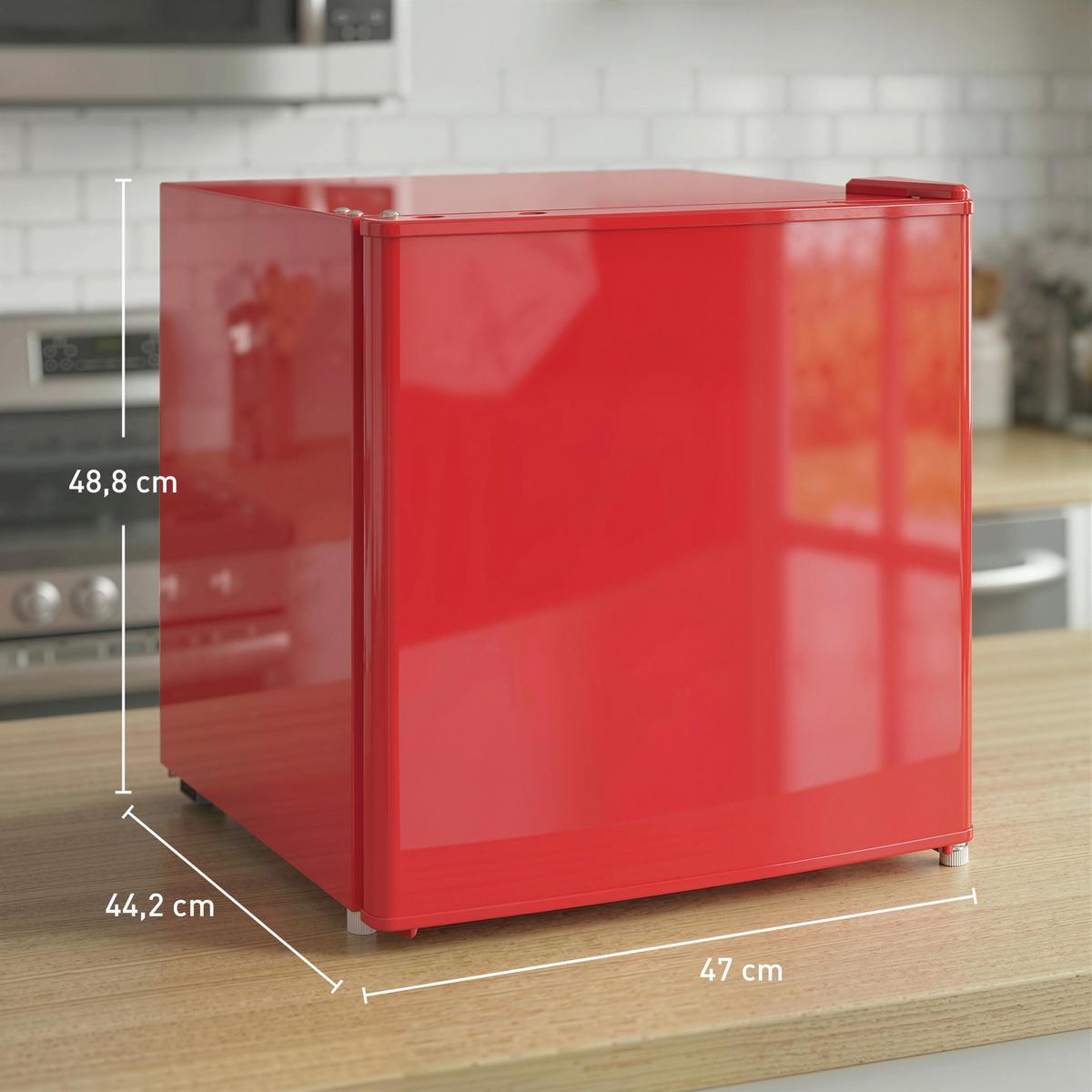 MINI-GEFRIERSCHRANK aus Stahl Kunststoff Rot - Pink, Kunststoff (44.2/48.8/47cm) - HOMCOM